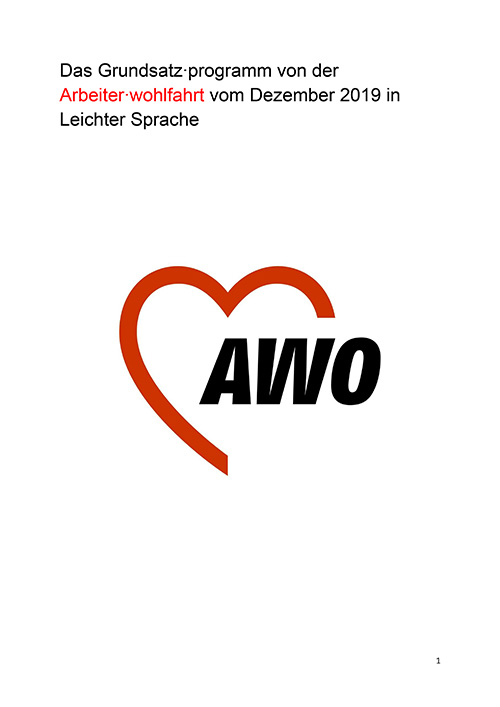 Grundsatzprogramm der AWO 2019 Leichte Sprache